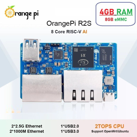 Orange Pi R2S - 4GB RAM (with on-board 8GB eMMC)